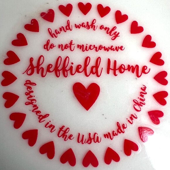 SHEFFIELD HOME Ladybug & Hearts Speckled MUG Sturdy Red Pink Gold 4.5" tall - Picture 14 of 14